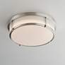 3_Maxim Rogue 13" Wide Satin Nickel LED Ceiling Light more views