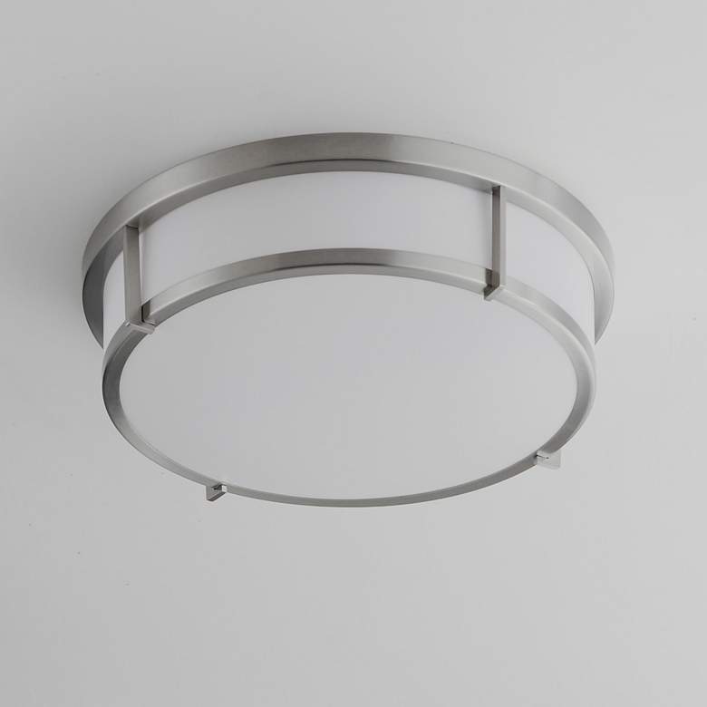 Image 4 Maxim Rogue 13" Wide Satin Nickel LED Ceiling Light more views