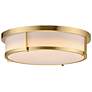 3_Maxim Rogue 13" Wide White Shade Satin Brass Ceiling Light more views