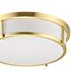 4_Maxim Rogue 13" Wide White Shade Satin Brass Ceiling Light more views