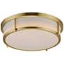 5_Maxim Rogue 13" Wide White Shade Satin Brass Ceiling Light more views