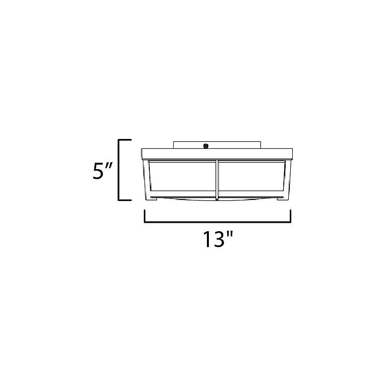 Image 6 Maxim Rogue 13" Wide White Shade Satin Brass Ceiling Light more views