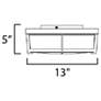 6_Maxim Rogue 13" Wide White Shade Satin Brass Ceiling Light more views