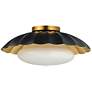 2_Maxim Rogue 16" Wide Black and Gold Leaf Ceiling Light
