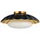 Maxim Rogue 16" Wide Black and Gold Leaf Ceiling Light