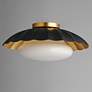3_Maxim Rogue 16" Wide Black and Gold Leaf Ceiling Light more views
