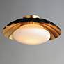 4_Maxim Rogue 16" Wide Black and Gold Leaf Ceiling Light more views