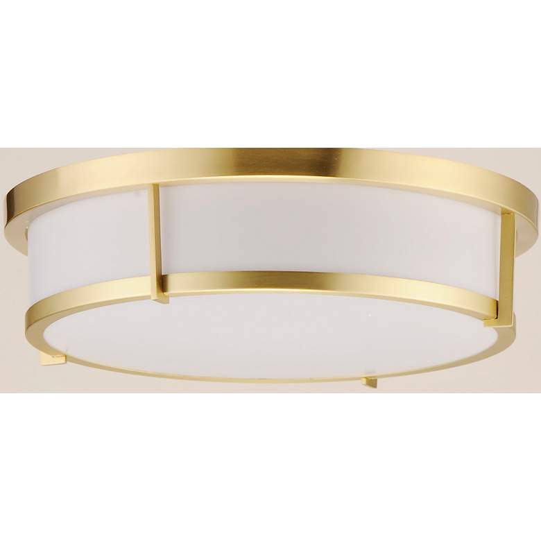Image 4 Maxim Rogue 17" Wide Satin Brass LED Ceiling Light more views
