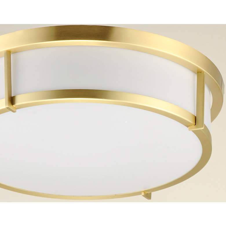 Image 6 Maxim Rogue 17" Wide Satin Brass LED Ceiling Light more views