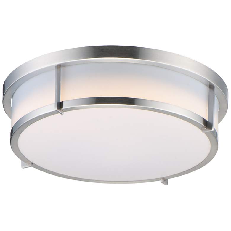 Image 2 Maxim Rogue 17" Wide Satin Nickel LED Ceiling Light