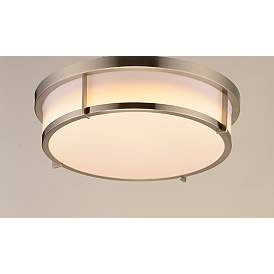 Image5 of Maxim Rogue 17" Wide Satin Nickel LED Ceiling Light more views