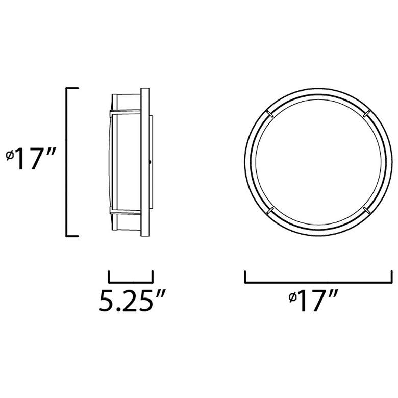Image 6 Maxim Rogue 17" Wide Satin Nickel LED Ceiling Light more views