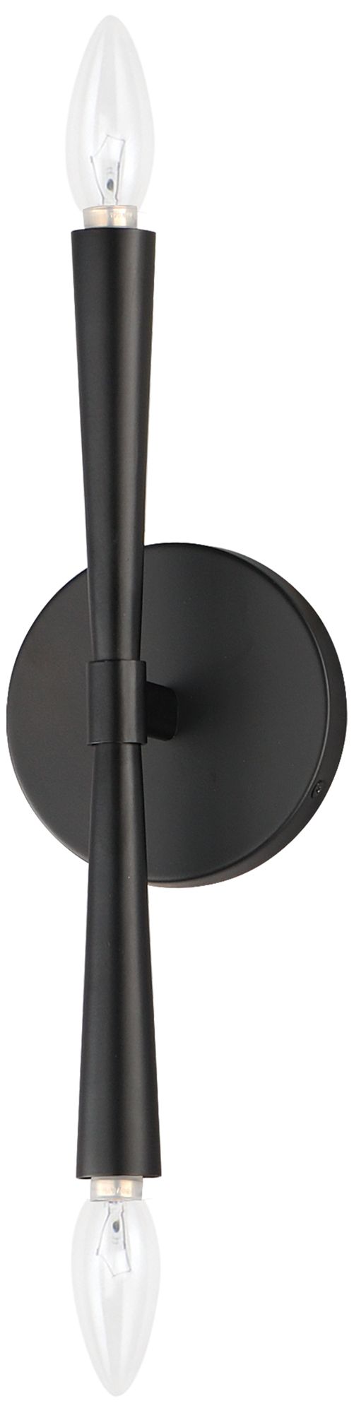 Maxim Rome 13 1/2" High Black 2-Light Wall Sconce
