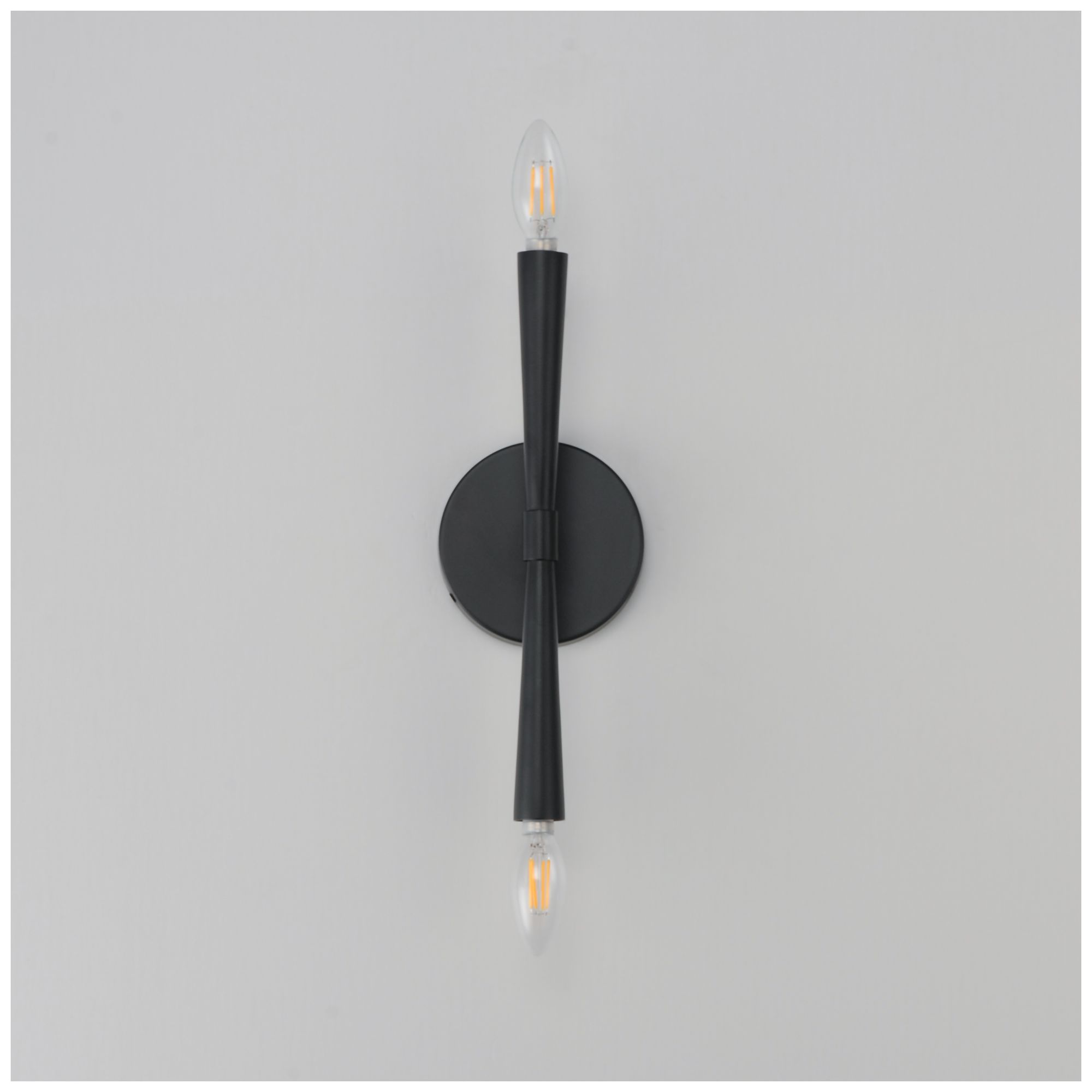 Image 3 Maxim Rome 13 1/2" High Black 2-Light Wall Sconce more views