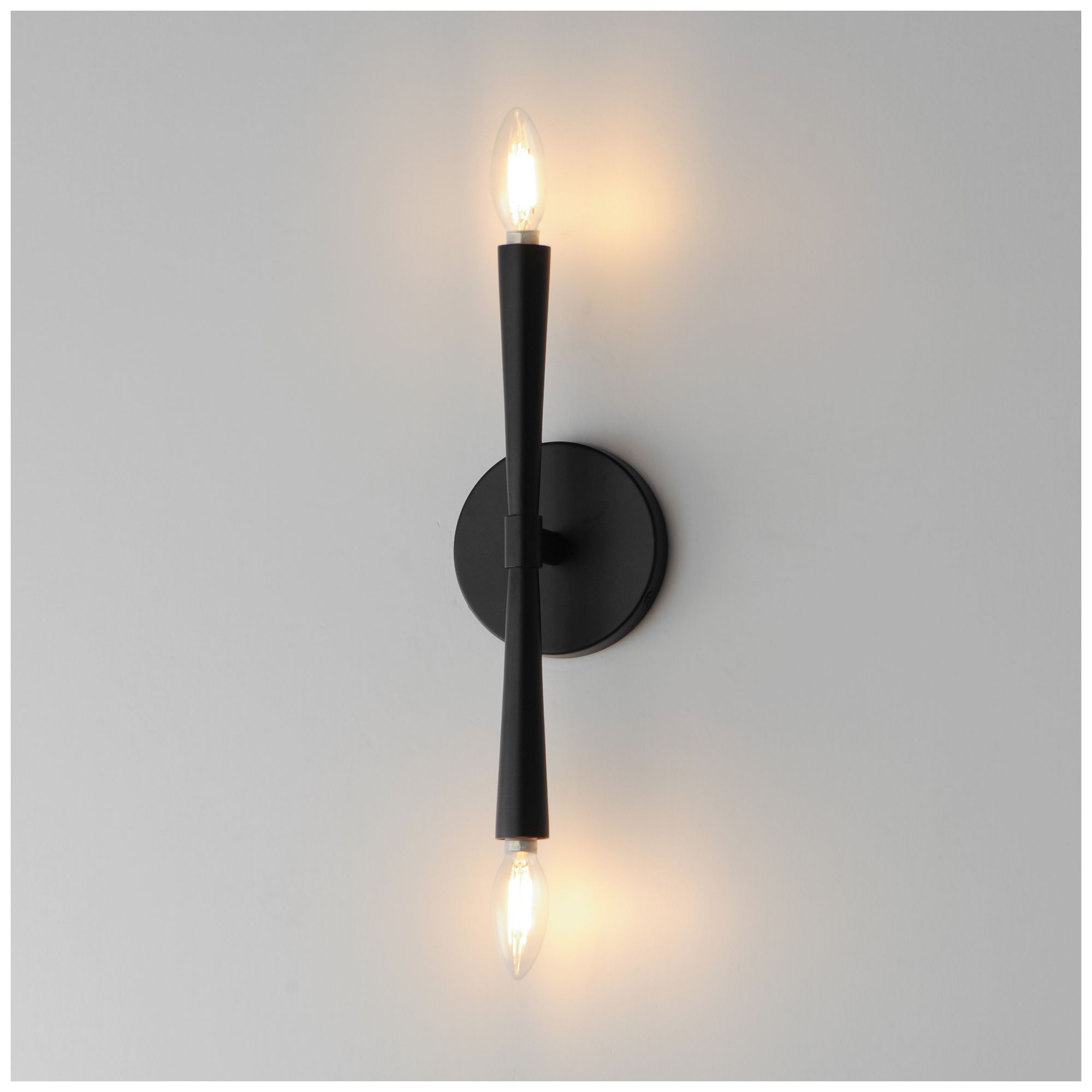 Image 4 Maxim Rome 13 1/2" High Black 2-Light Wall Sconce more views
