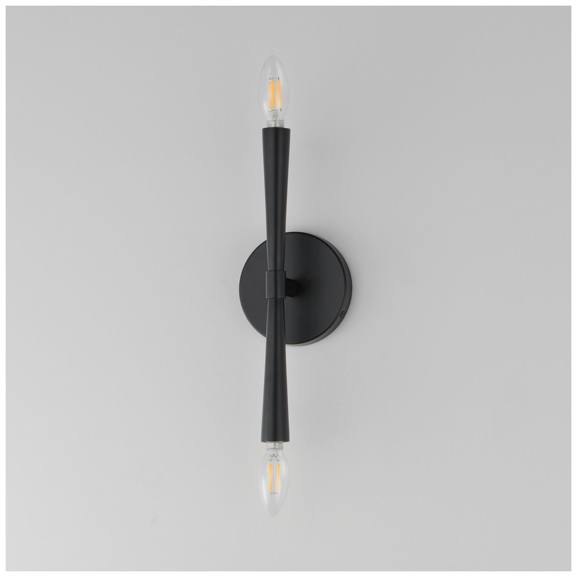 Image 5 Maxim Rome 13 1/2" High Black 2-Light Wall Sconce more views