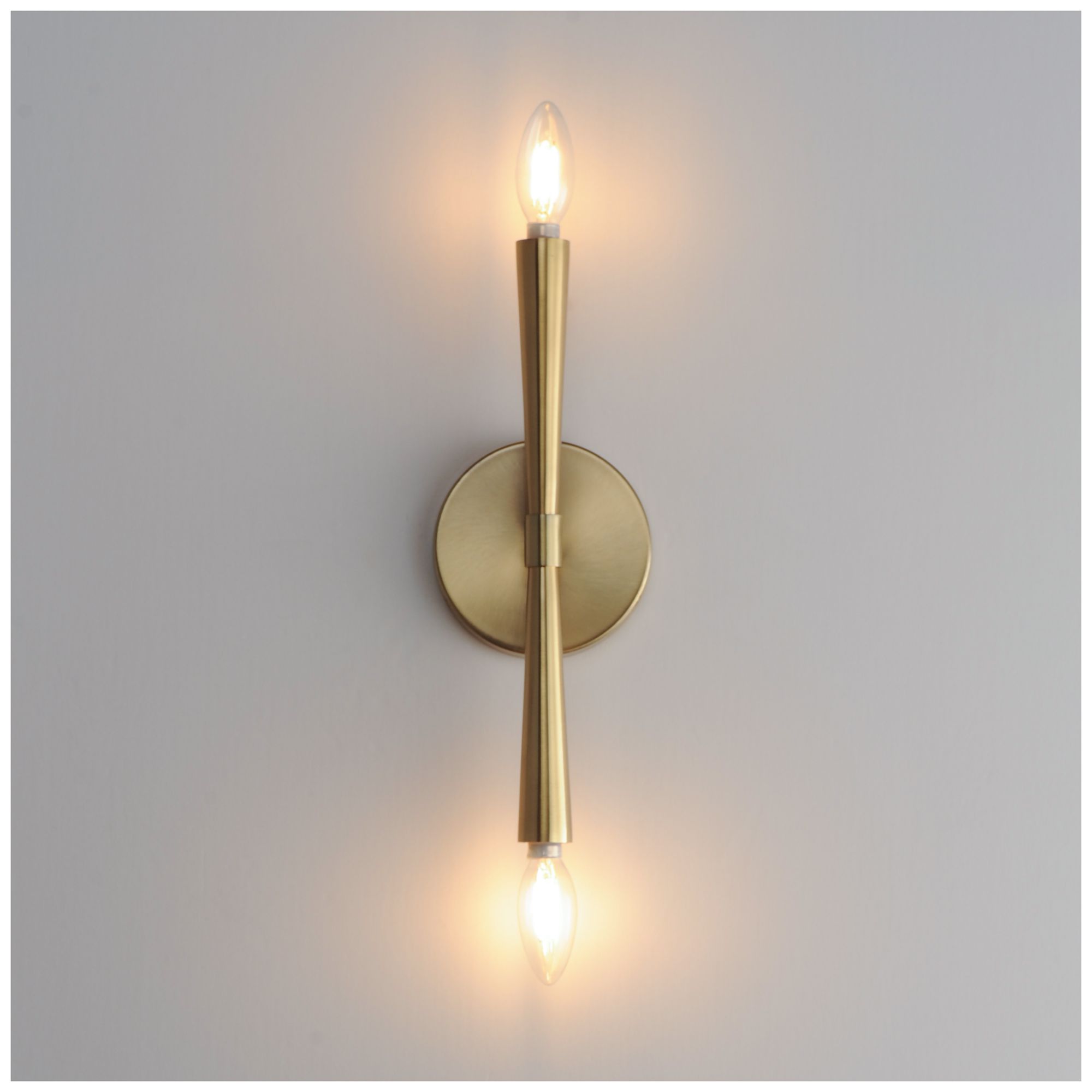 Thumbnail1 of Maxim Rome 13 1/2" High Satin Brass 2-Light Wall Sconce