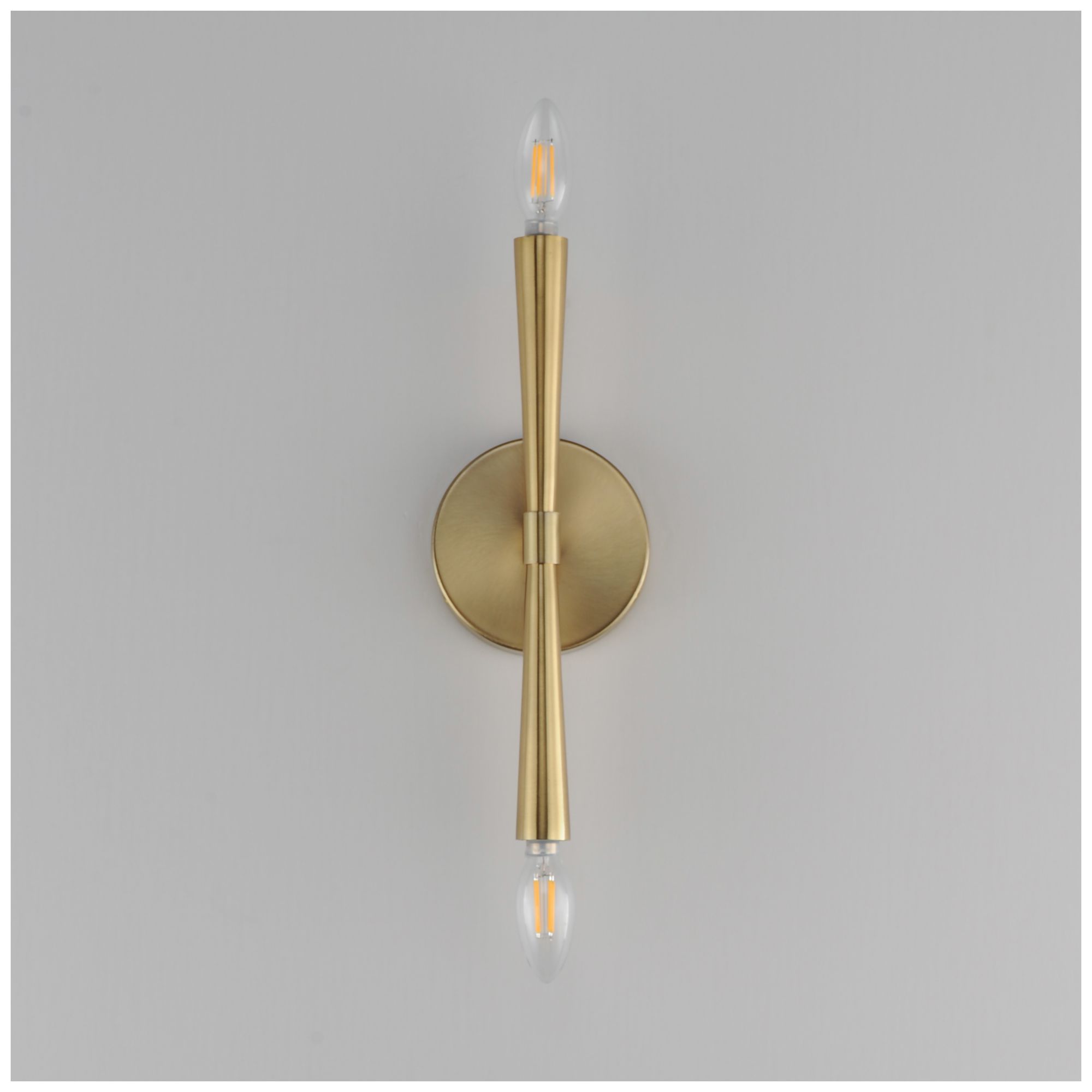 Thumbnail3 of Maxim Rome 13 1/2" High Satin Brass 2-Light Wall Sconce more views