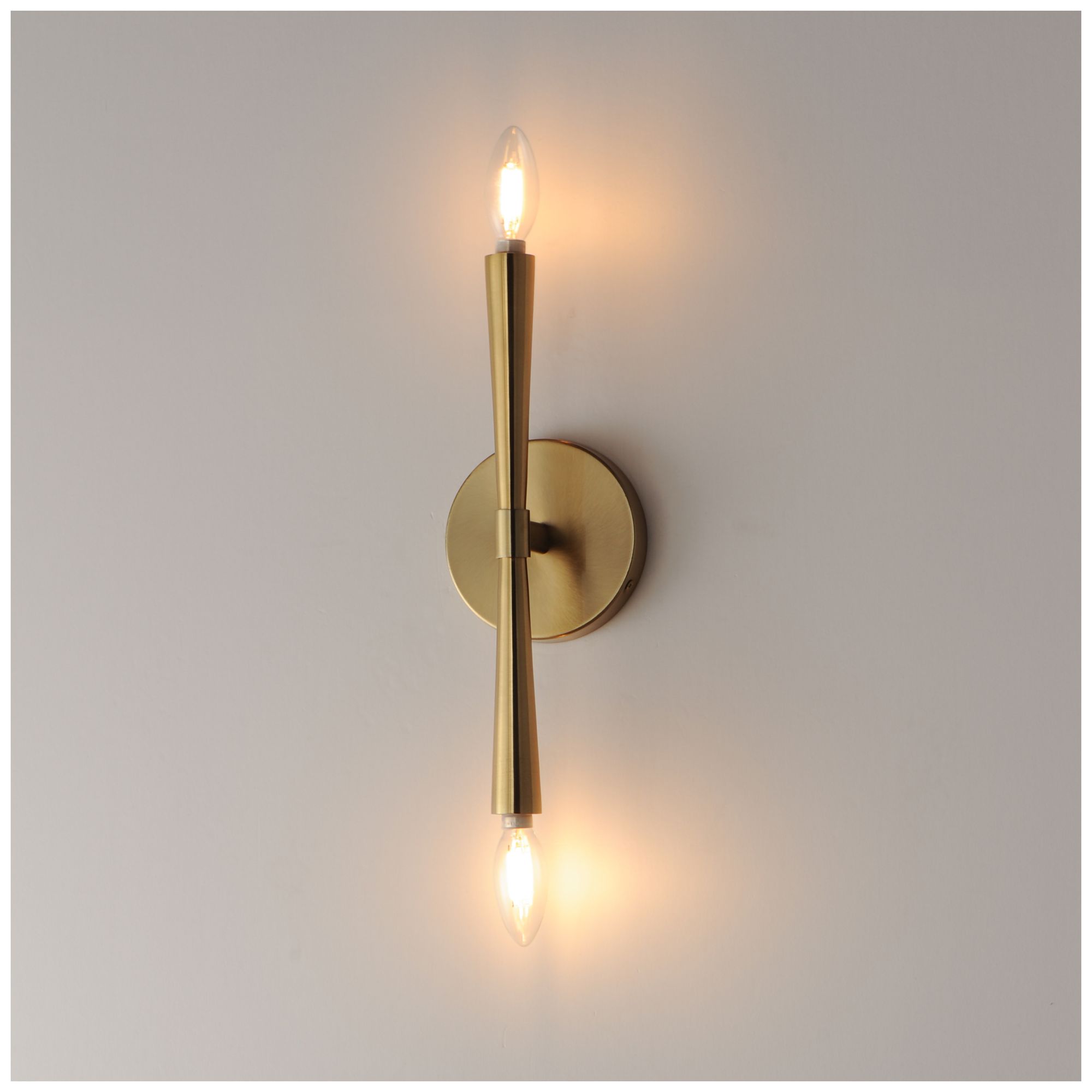 Maxim Rome 13 1/2" High Satin Brass 2-Light Wall Sconce
