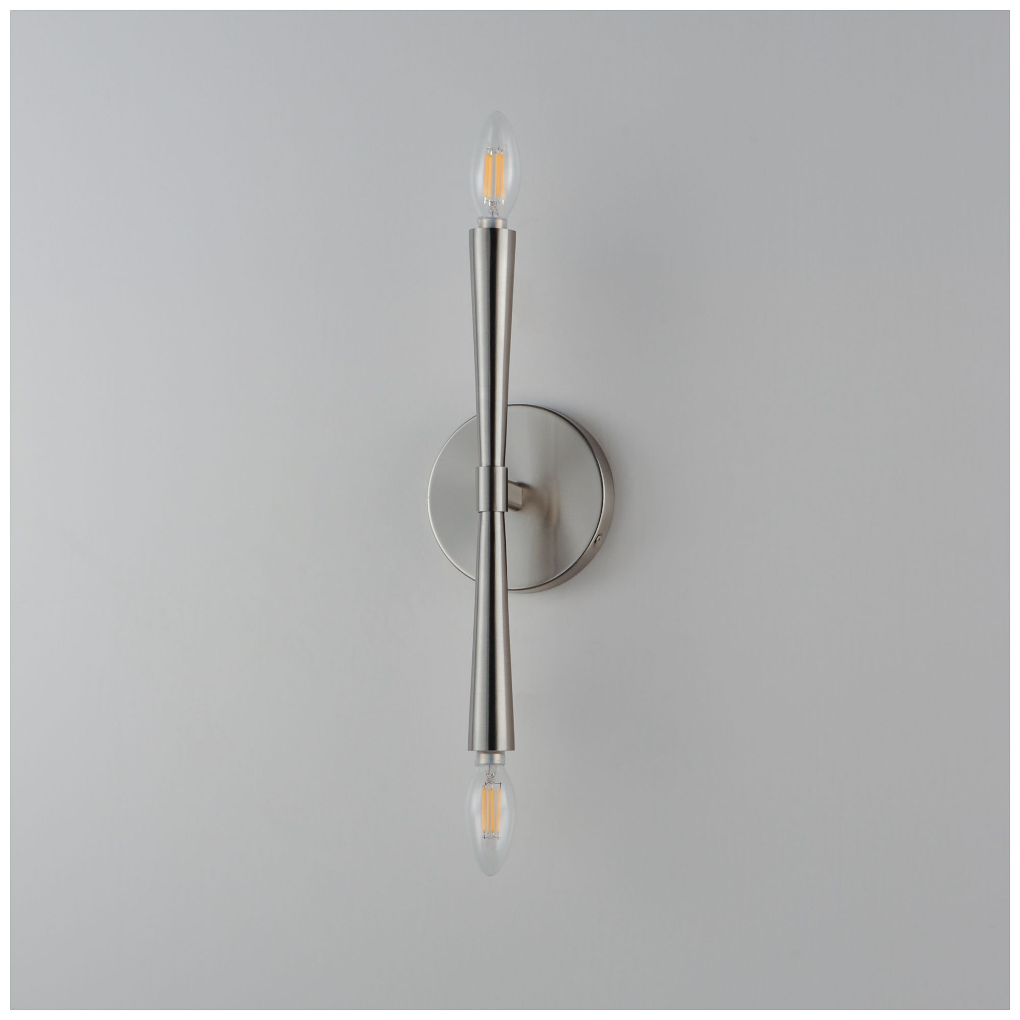 Image 4 Maxim Rome 13 1/2" High Satin Nickel 2-Light Wall Sconce more views