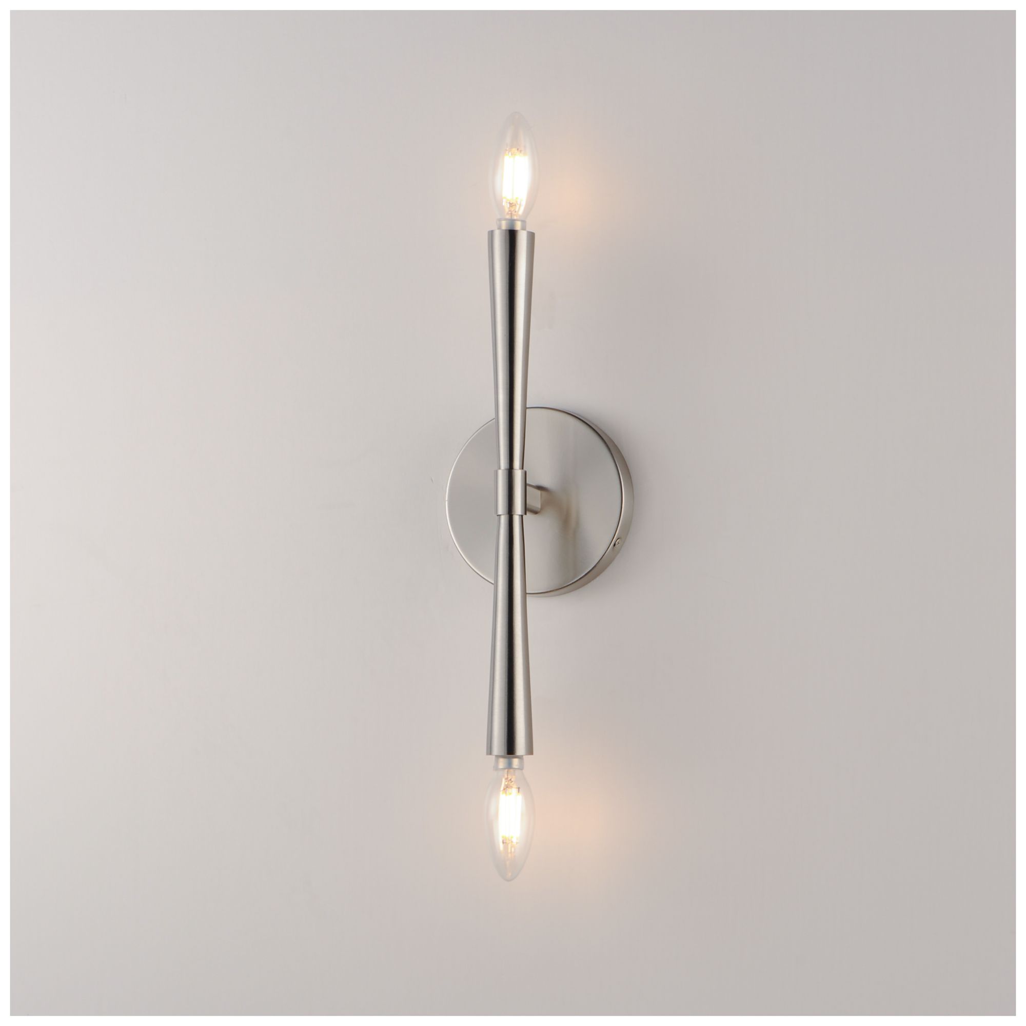 Image 5 Maxim Rome 13 1/2" High Satin Nickel 2-Light Wall Sconce more views