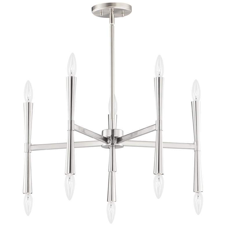Image 1 Maxim Rome 23 1/2" Wide Satin Nickel 10-Light Chandelier