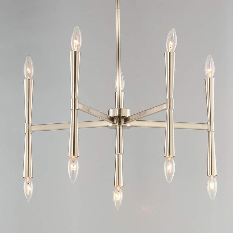 Image 2 Maxim Rome 23 1/2" Wide Satin Nickel 10-Light Chandelier more views