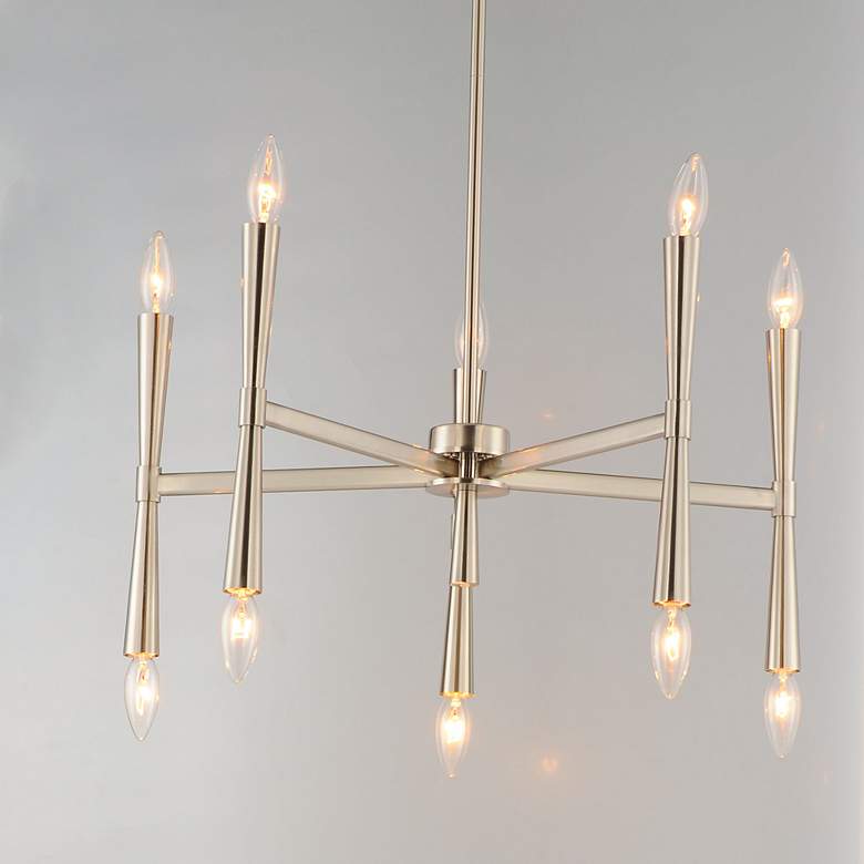 Image 3 Maxim Rome 23 1/2" Wide Satin Nickel 10-Light Chandelier more views