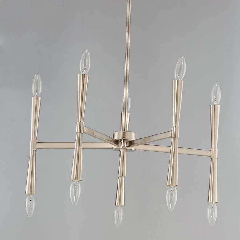 Image 4 Maxim Rome 23 1/2" Wide Satin Nickel 10-Light Chandelier more views