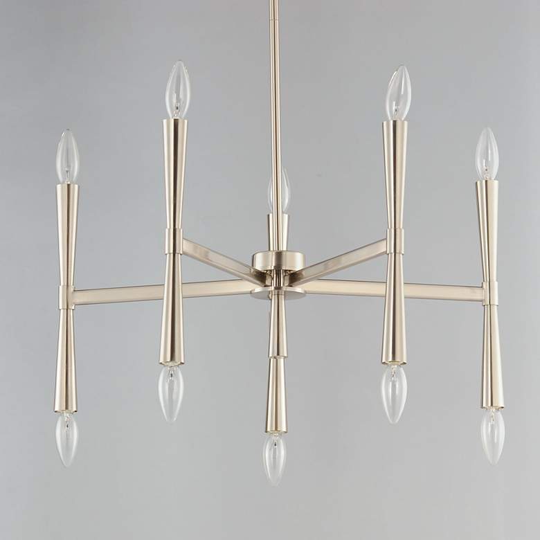 Image 5 Maxim Rome 23 1/2" Wide Satin Nickel 10-Light Chandelier more views