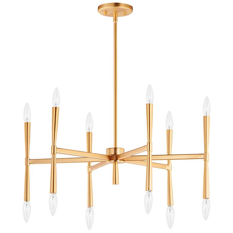 Image 2 Maxim Rome 29 1/4" Wide Satin Brass 12-Light Chandelier