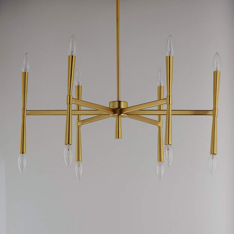 Image 3 Maxim Rome 29 1/4" Wide Satin Brass 12-Light Chandelier more views