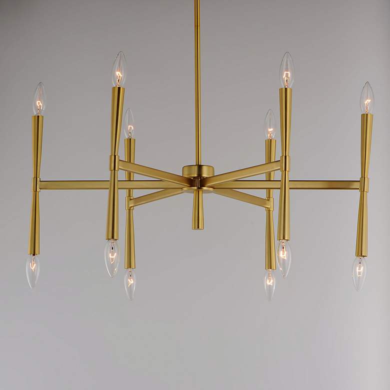 Image 4 Maxim Rome 29 1/4" Wide Satin Brass 12-Light Chandelier more views