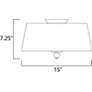 3_Maxim Rondo 15" Wide Satin White Ceiling Light Fixture more views