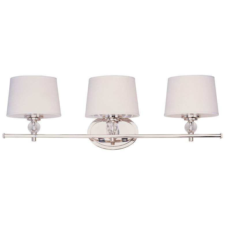 Image 2 Maxim Rondo 26 1/4" Wide Polished Nickel 3-Light Bath Light