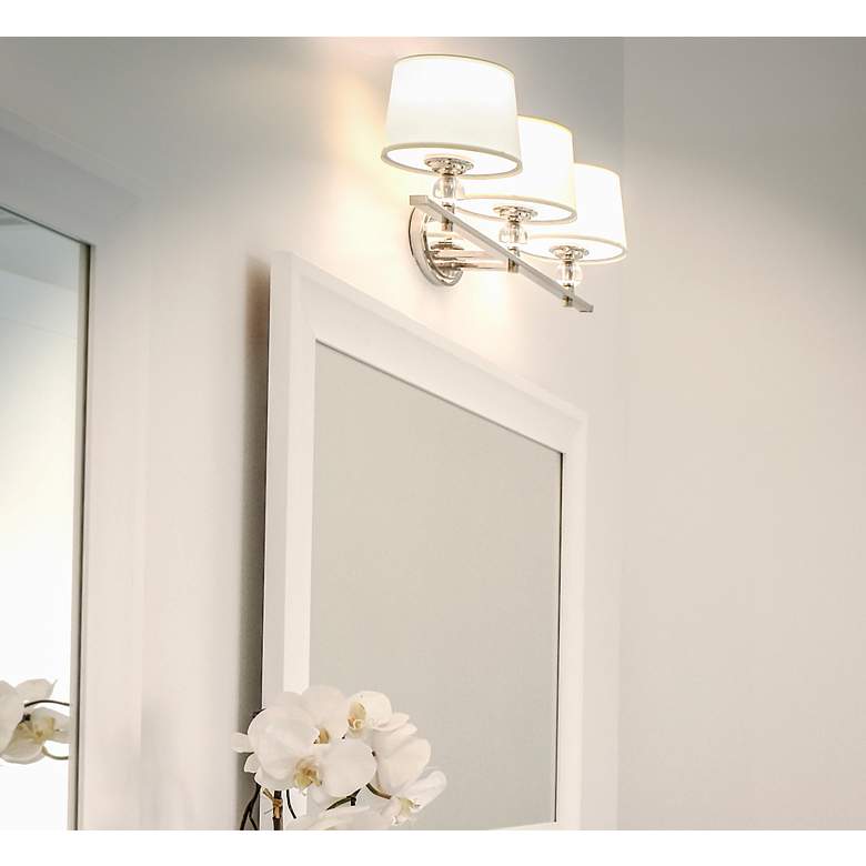 Image 4 Maxim Rondo 26 1/4 inch Wide Polished Nickel 3-Light Bath Light more views