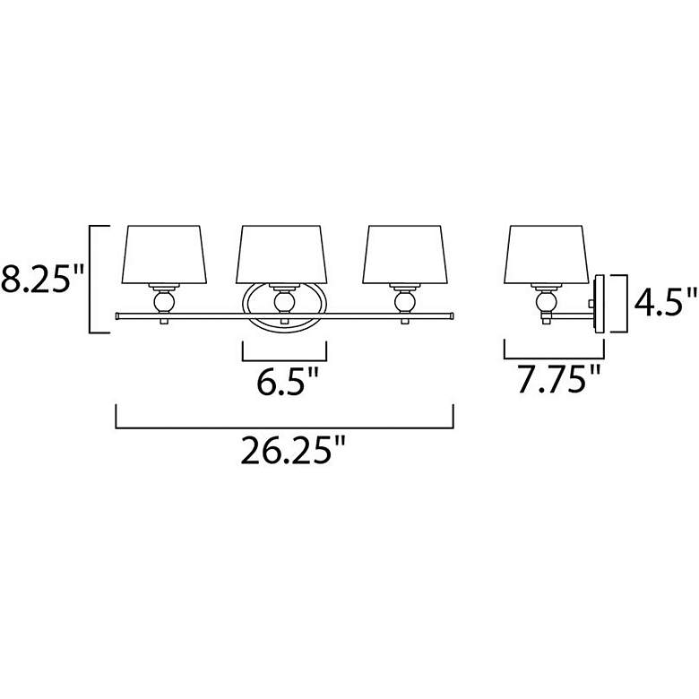 Image 7 Maxim Rondo 26 1/4" Wide Polished Nickel 3-Light Bath Light more views