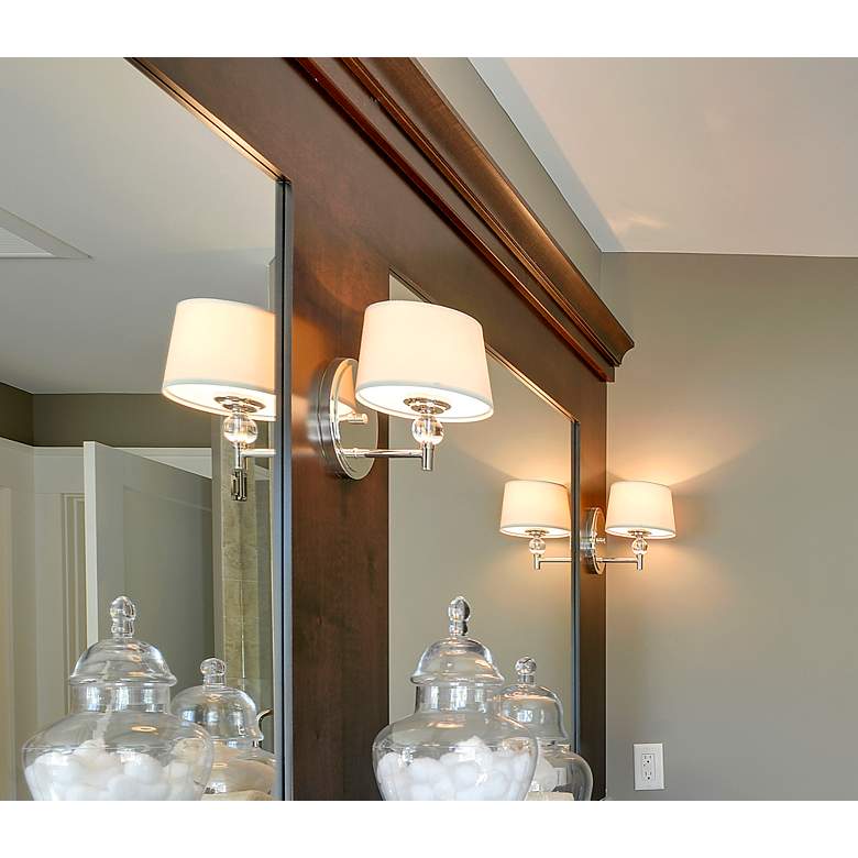 Image 3 Maxim Rondo 8 1/2" High Polished Nickel Wall Sconce more views