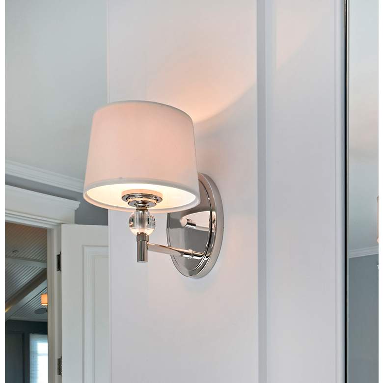 Image 5 Maxim Rondo 8 1/2" High Polished Nickel Wall Sconce more views