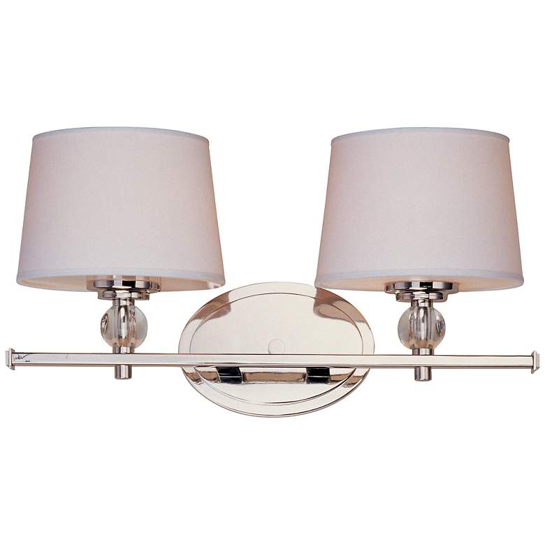 Image 1 Maxim Rondo 8 1/4" High Polished Nickel 2-Light Wall Sconce
