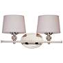 1_Maxim Rondo 8 1/4" High Polished Nickel 2-Light Wall Sconce