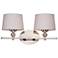 Maxim Rondo 8 1/4" High Polished Nickel 2-Light Wall Sconce