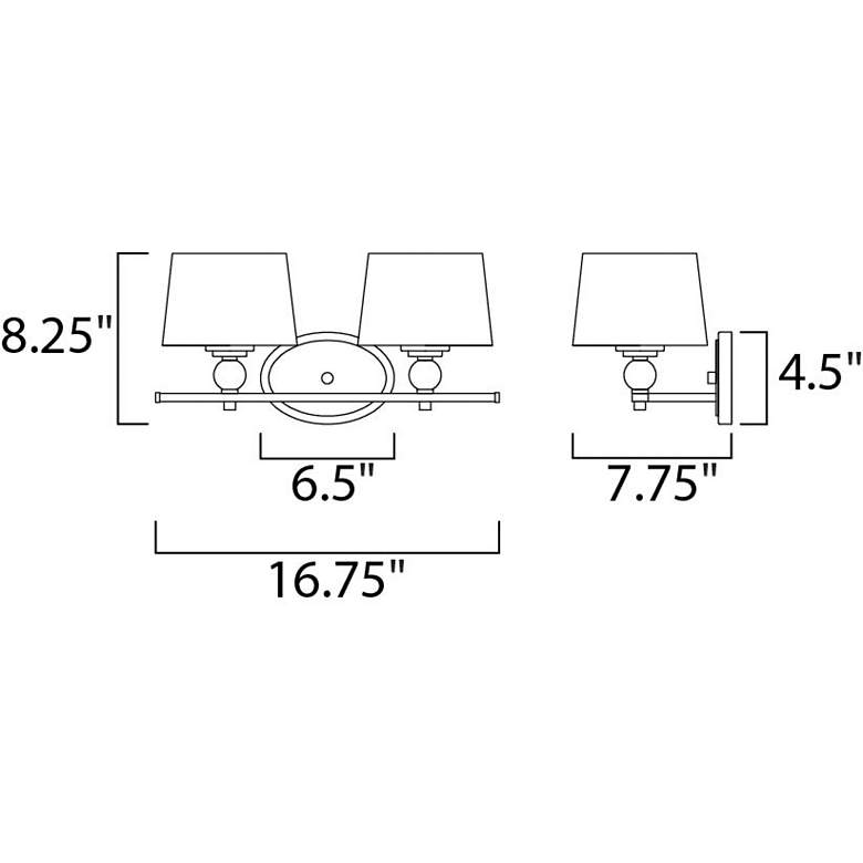 Image 4 Maxim Rondo 8 1/4" High Polished Nickel 2-Light Wall Sconce more views