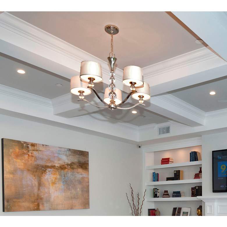 Image 3 Maxim Rondo Nickel Finish 31" Wide 5-Light Chandelier more views