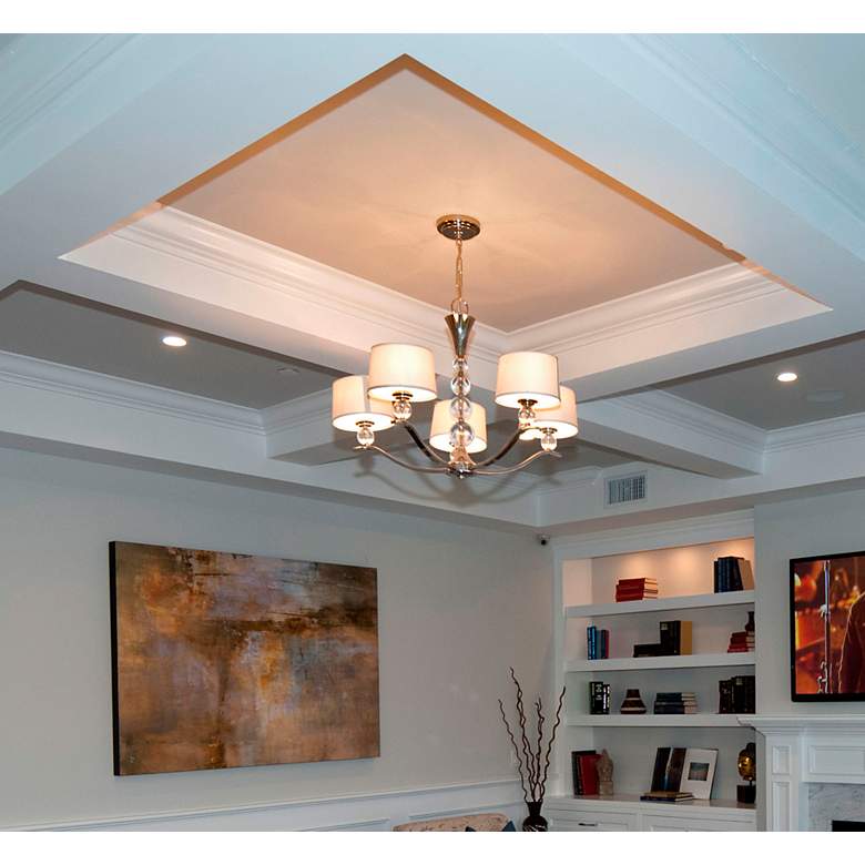 Image 6 Maxim Rondo Nickel Finish 31" Wide 5-Light Chandelier more views