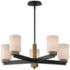 Maxim Ruffles 30 1/4" Wide Black and Brass 5-Light Chandelier