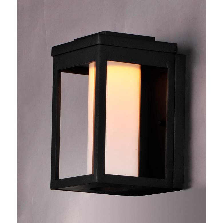 Image 2 Maxim Salon 10" High Black Finish LED Outdoor Wall Light more views