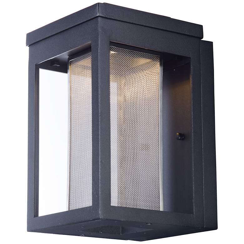 Image 1 Maxim Salon 10" High Black LED Outdoor Wall Light