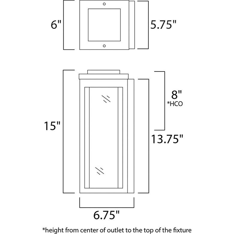 Image 5 Maxim Salon 15" High Black LED Outdoor Wall Light more views