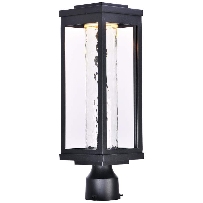 Image 1 Maxim Salon 19 1/2" High Black LED Outdoor Post Light